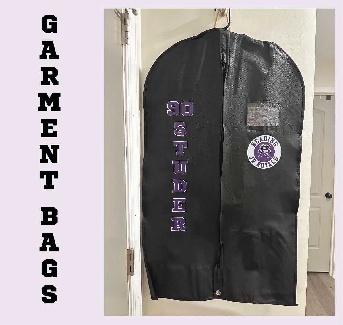 Garment Bags $18 each or team order $15 each