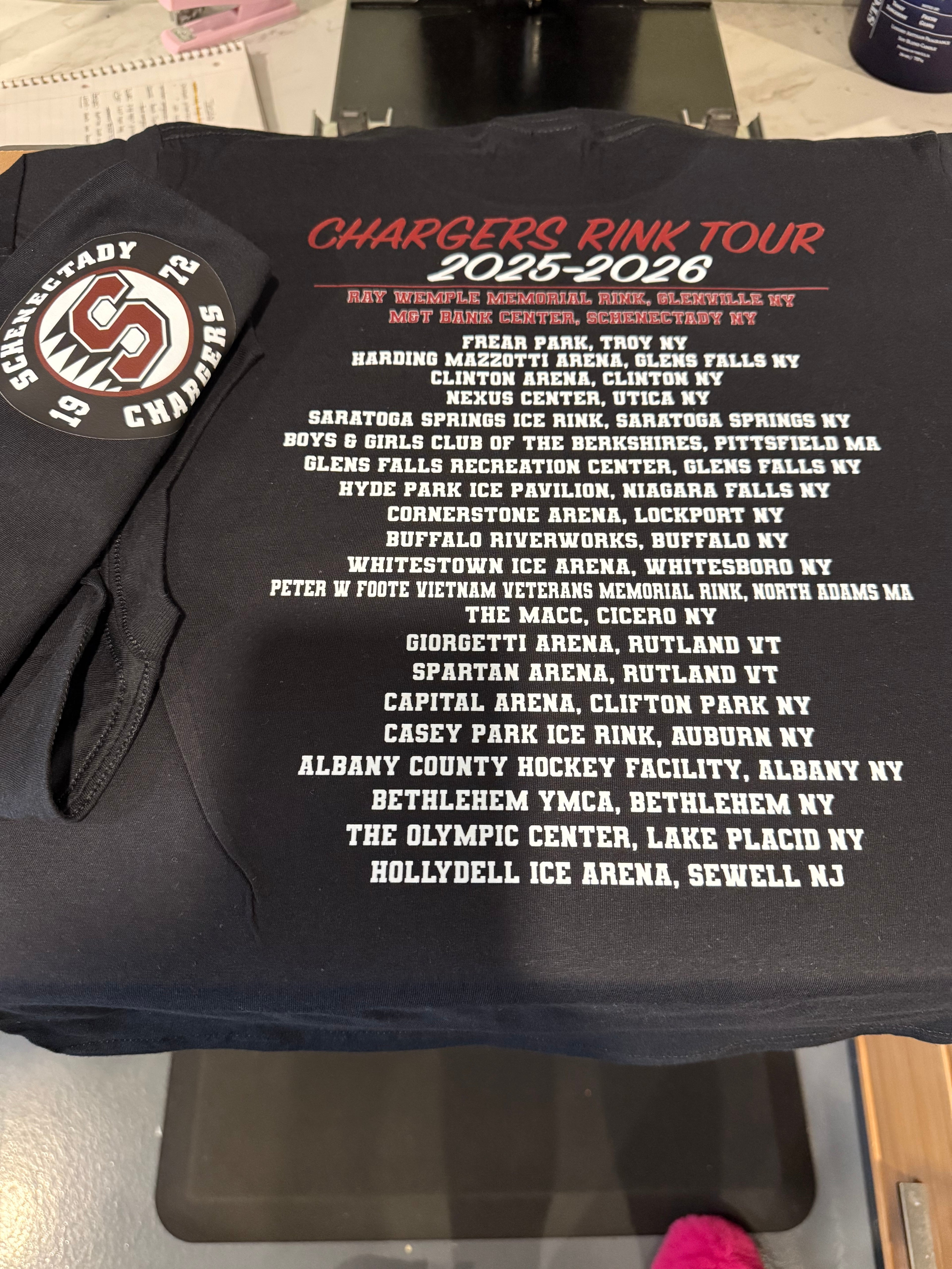 Chargers Rink Tour T-Shirt