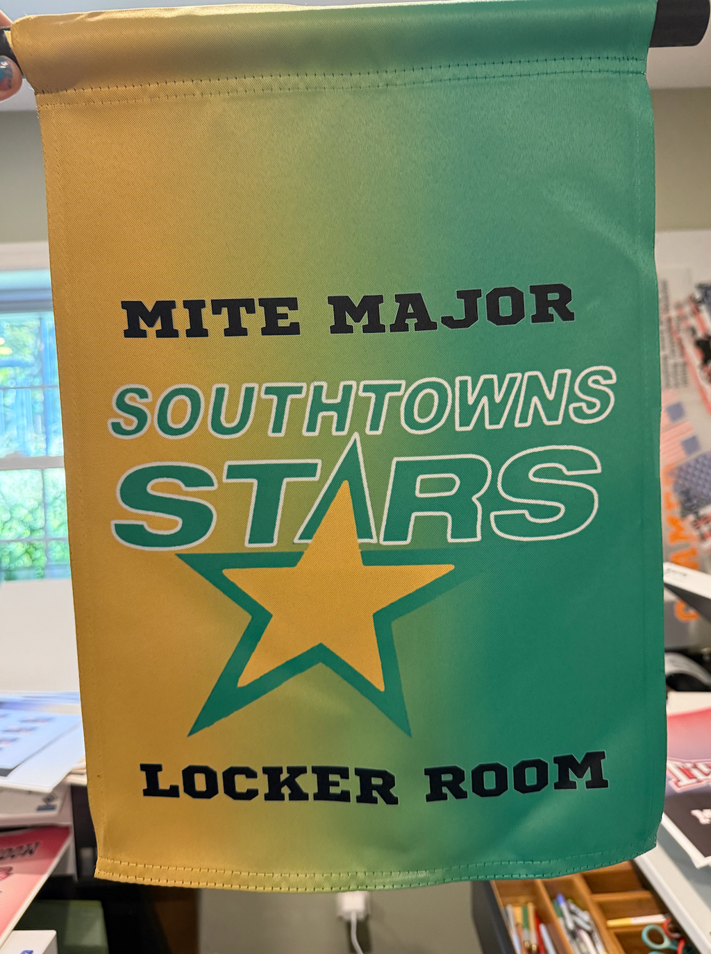 Locker Room Flag $35 with pole, $20 without